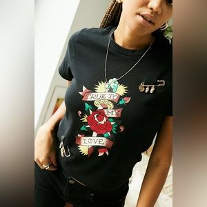 Ed Hardy Pin Charm Graphic Tee